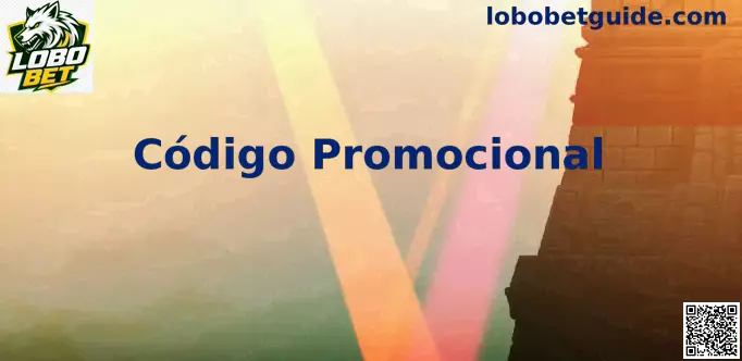 Interface ilustrativa sobre o uso de código promocional na plataforma Lobo Bet